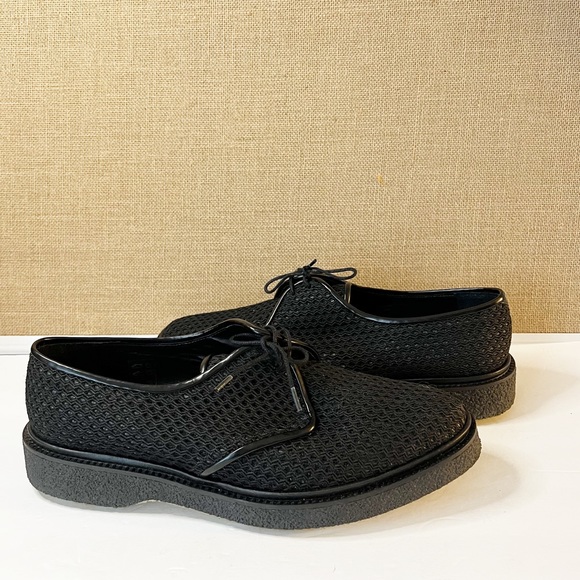 ADIEU PARIS TYPE 1 DERBY SHOE IN BLACK PERFORATED FABRIC Size 45 (US 12) - Picture 3 of 15